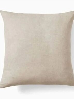 West Elm 100% Linen Tan Pillowcase 20in x 20in With Buttons